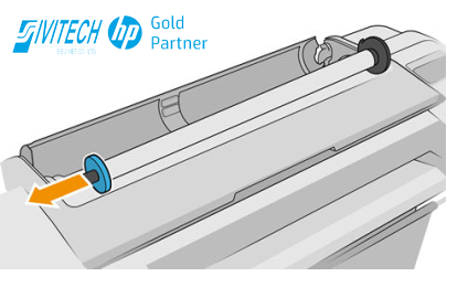 Hướng dẫn load giấy cuộn cho máy in HP Designjet T1708